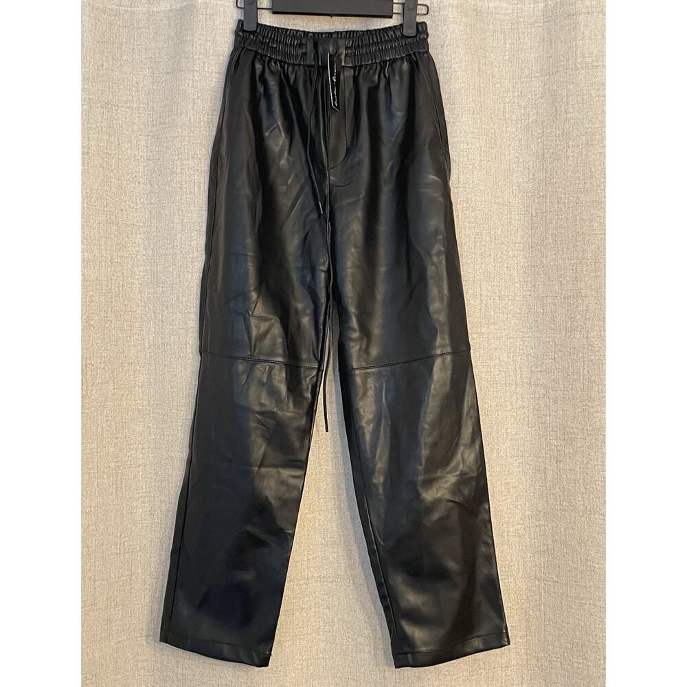 NEW Hunter & Brown Black Faux Leather Pants Size Medium